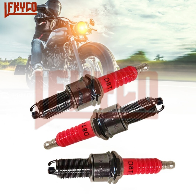 Motorcycle Spark Plug - 1/2/3/4 buah 3 elektroda D8TC busi