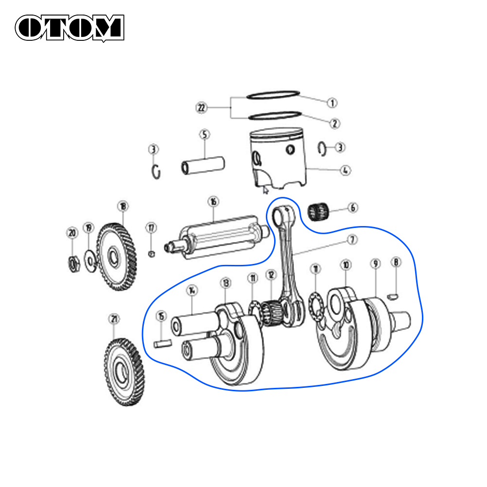 OTOM DT230 MT250 Rakitan Batan - Motorcycle Crankshaft ulasan dan harga